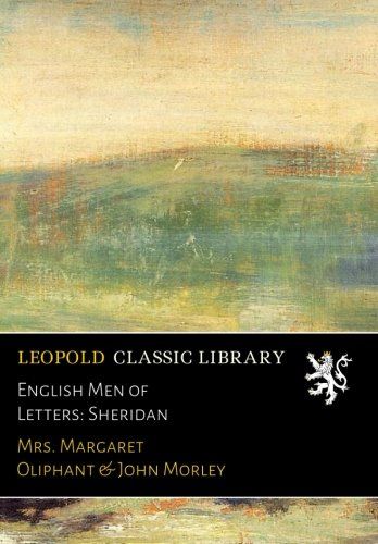 English Men of Letters: Sheridan