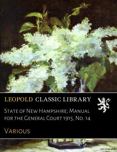 State of New Hampshire; Manual for the General Court 1915, No. 14