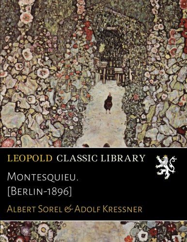Montesquieu. [Berlin-1896] (German Edition)