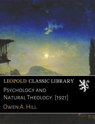 Psychology and Natural Theology. [1921]