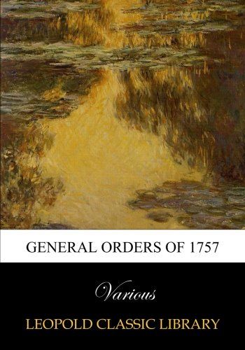 General orders of 1757
