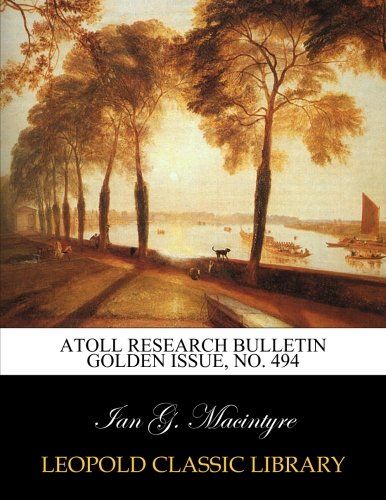 Atoll research bulletin golden issue, No. 494