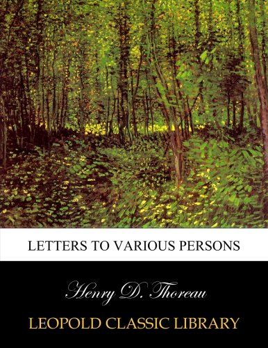 Letters to various persons