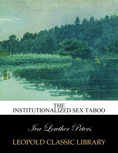 The institutionalized sex taboo