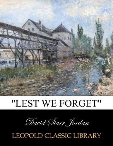 "Lest We Forget"