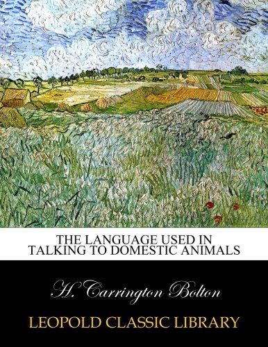 The Language Used in Talking to Domestic Animals