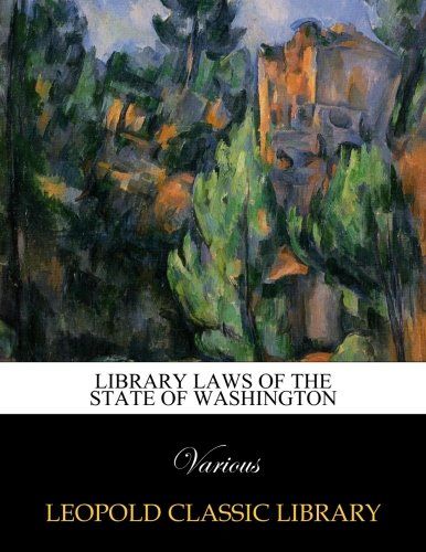 Library Laws of the State of Washington