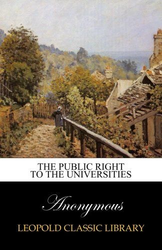 The Public Right to the Universities