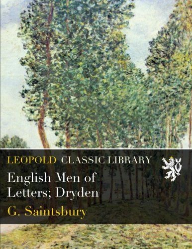 English Men of Letters; Dryden