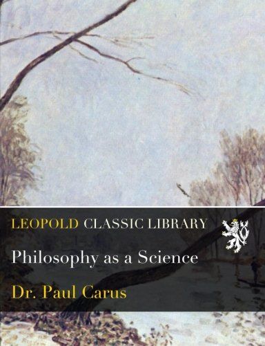 Philosophy as a Science