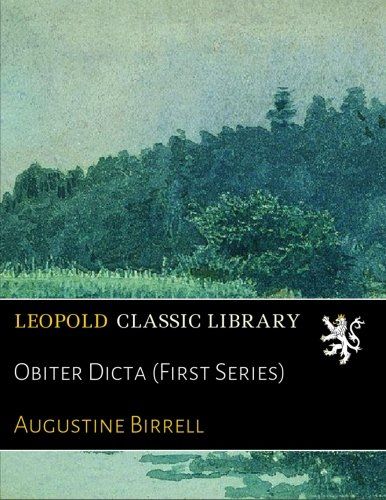 Obiter Dicta (First Series)