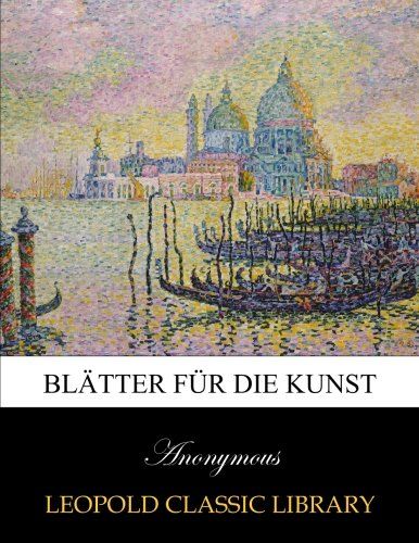 Blätter für die Kunst (German Edition)