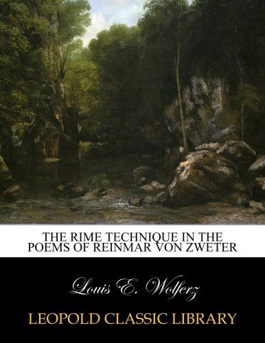 The rime technique in the poems of Reinmar von Zweter