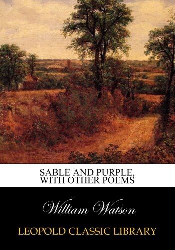 Sable and purple, with other poems