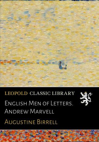English Men of Letters. Andrew Marvell