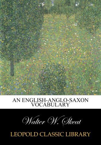 An English-Anglo-Saxon Vocabulary