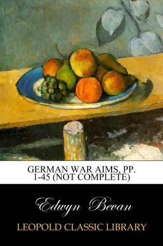 German War Aims, pp. 1-45 (not complete)
