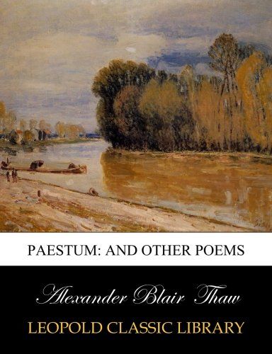 Paestum: And Other Poems