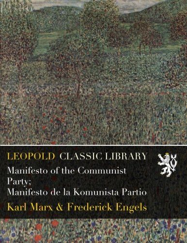 Manifesto of the Communist Party; Manifesto de la Komunista Partio